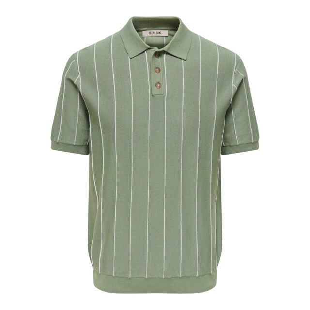 Only & Sons Onssaim reg 12 stripe ss polo knit dessin 5369.29.0020 large
