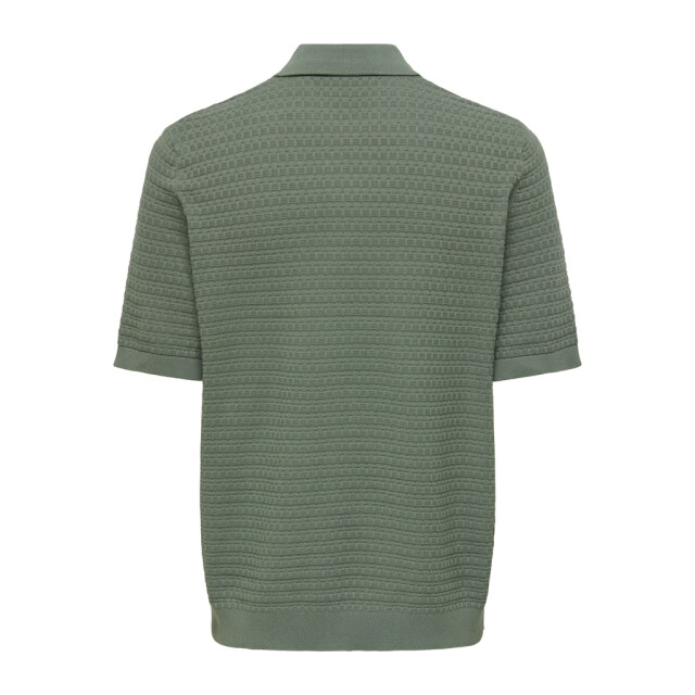 Only & Sons Onsmenu reg ss structure polo knit olijf 5369.22.0038 large