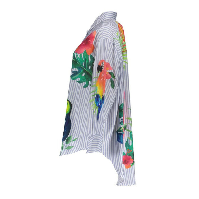 Geisha Blouse stripes birds dessin 4309.09.0051 large