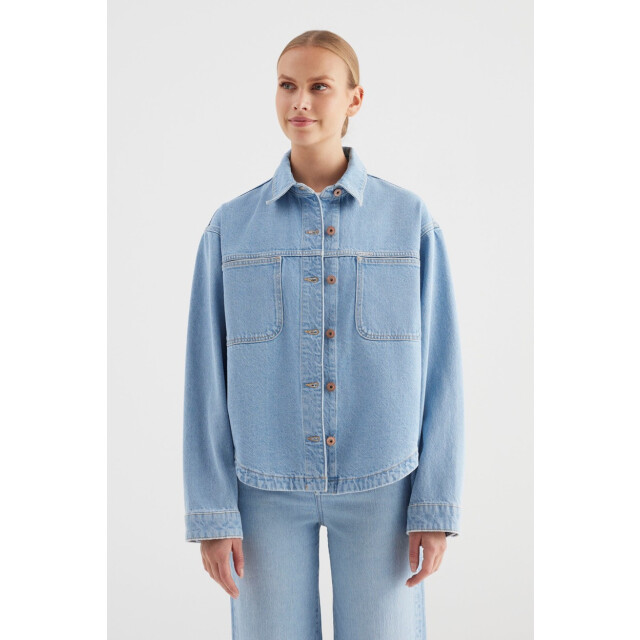 Cup of Joe Oversized denim jacket; %100 co; l00 blue denim 4270.35.0018 large