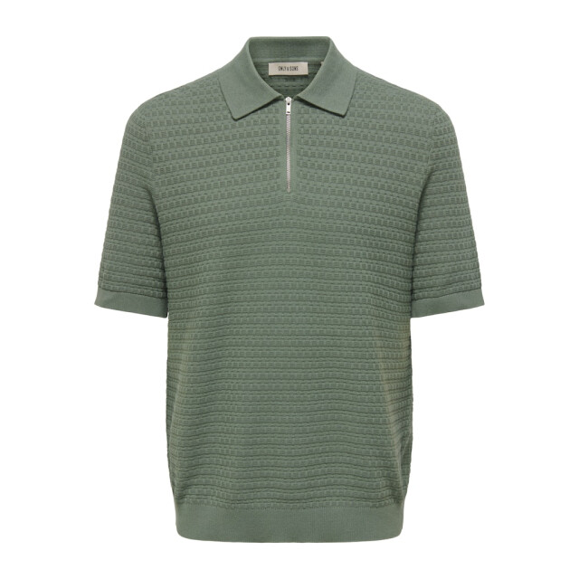 Only & Sons Onsmenu reg ss structure polo knit olijf 5369.22.0038 large