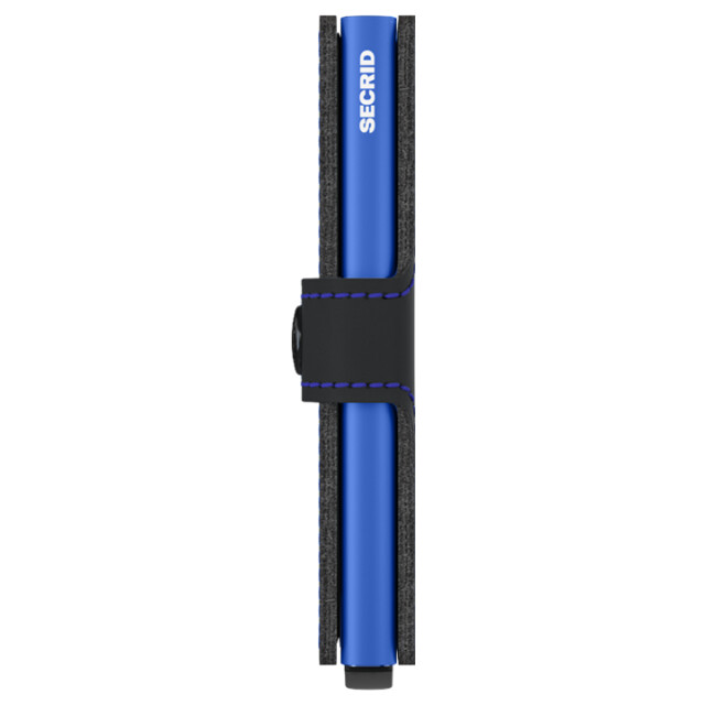 Secrid Miniwallet matte black and blue MM Black&Blue large