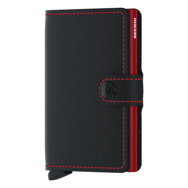 Secrid Miniwallet matte black and red MM Black&red large