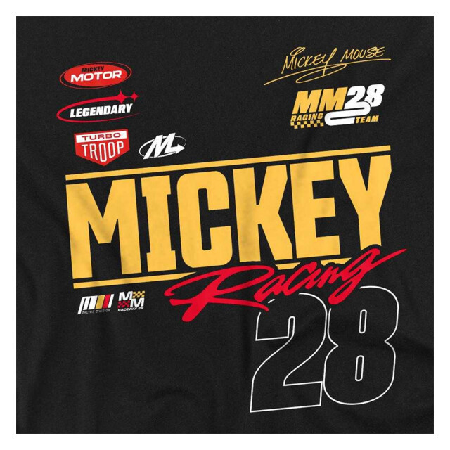 Disney Unisex volwassene 28 mickey mouse racing t-shirt UTTV30487_black large