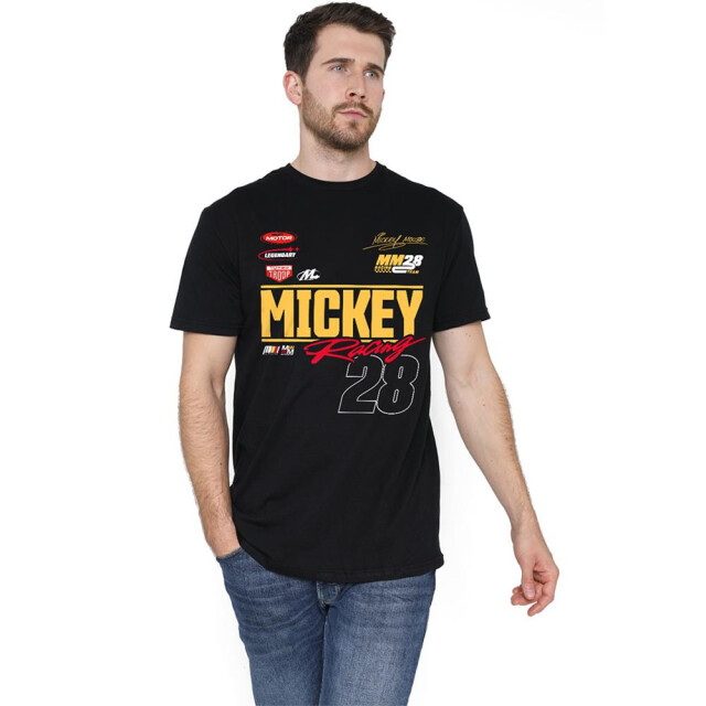 Disney Unisex volwassene 28 mickey mouse racing t-shirt UTTV30487_black large