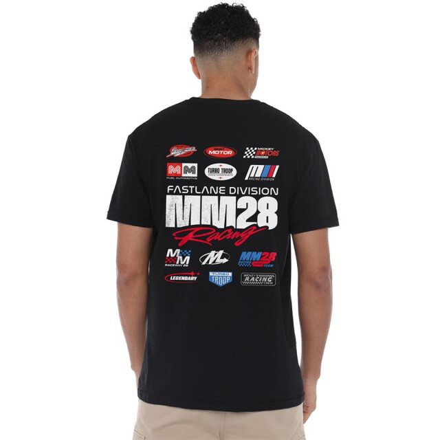 Disney Unisex volwassen mickey mouse racing logo t-shirt UTTV30489_black large