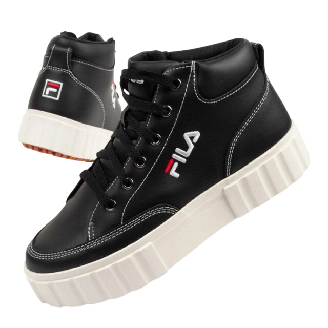 Fila Dames sandblast leren trainers UTPP10947_black large