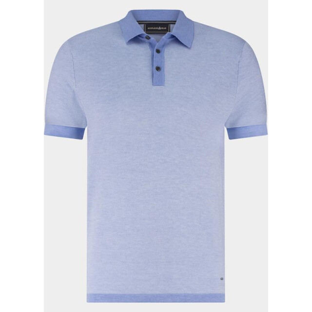 Bos Bright Blue Scotland blue polo heren wren knitted polo ss spe26106wr38sb/4003 205766 large
