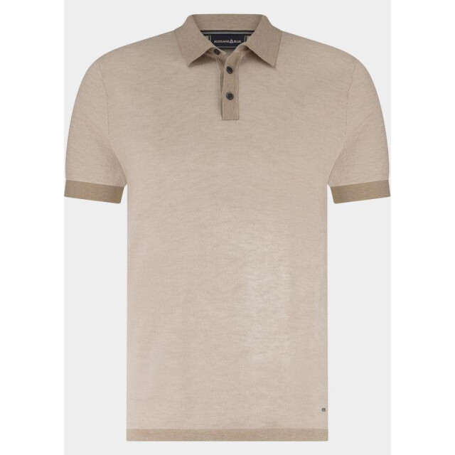 Bos Bright Blue Scotland blue polo heren wren knitted polo ss spe26106wr38sb/2501 205763 large