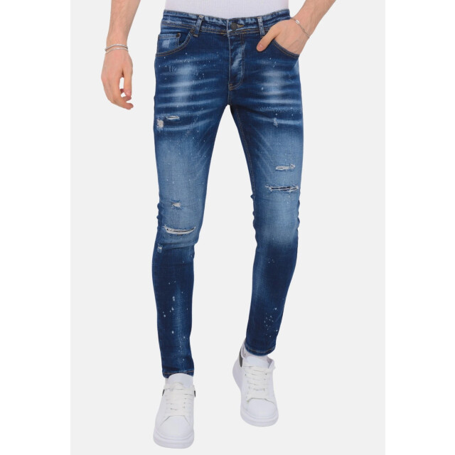 Local Fanatic Paint splatter ripped jeans slim fit LF-DNM-1075 large