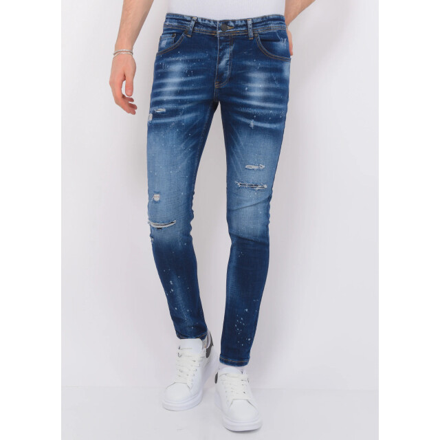Local Fanatic Paint splatter ripped jeans slim fit LF-DNM-1075 large
