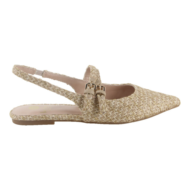 La Strada 2401666-4322 raffia dames instappers gekleed La Strada 2401666-4322 BEIGE RAFFIA large