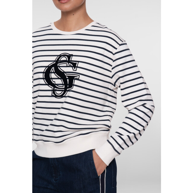 Geisha sweat striped 62091-41 675 navy/off-white 06721.290.0013 large