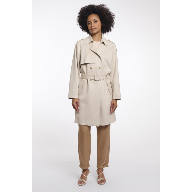 Rino & Pelle double breasted coat with belt elsje.7002621 9030 birch 06111.198.0095 large