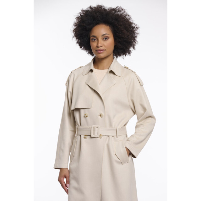 Rino & Pelle double breasted coat with belt elsje.7002621 9030 birch 06111.198.0095 large