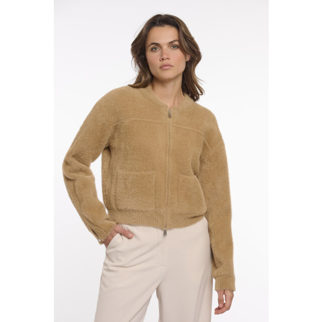 Rino & Pelle short cardigan with zipper closure bento.5002622 11013 burlywood 06111.820.0138 large