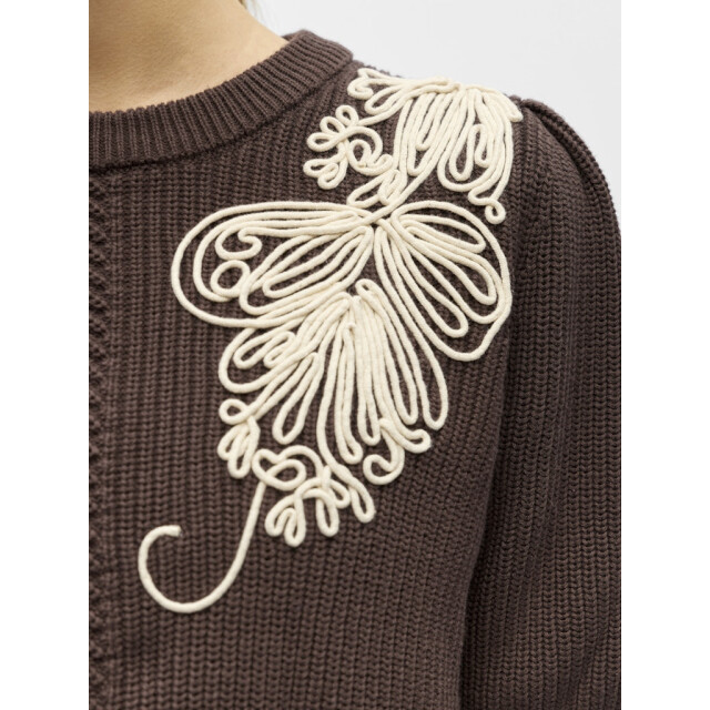 Object objstar s/s re knit pullover 143 23048339 seal brown 06712.849.0009 large