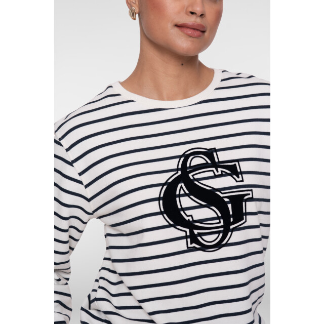 Geisha sweat striped 62091-41 675 navy/off-white 06721.290.0013 large