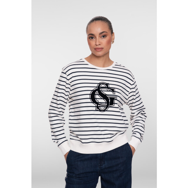 Geisha sweat striped 62091-41 675 navy/off-white 06721.290.0013 large