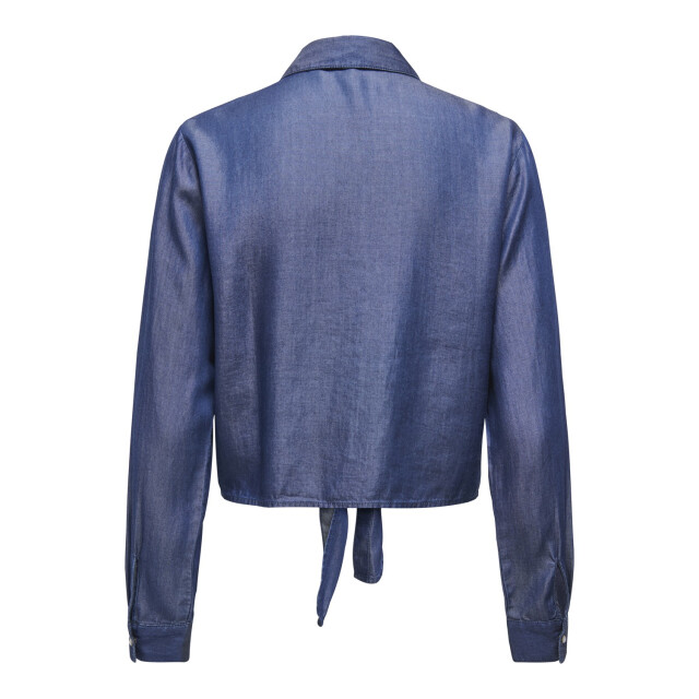 Jacqueline de Yong Jdyjasper ls knot shirt wvn blue denim 4300.35.0050 large
