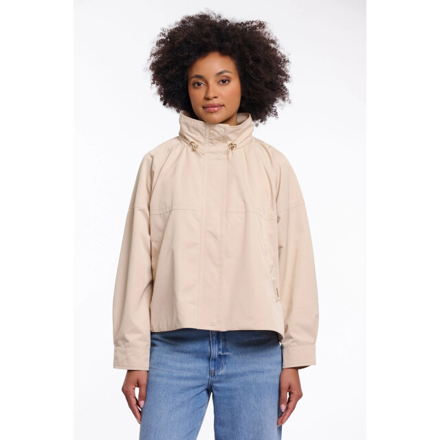 Rino & Pelle Ot.7002621 rino&pelle wide fit short jacket with high collar oat Ot.7002621 Oat large