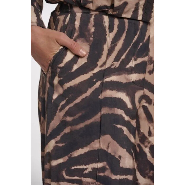 Rino & Pelle Darja regular.7002621 rino&pelle regular length wide leg pants brown zebra DarjaRegular.7002621 Brown zebra large