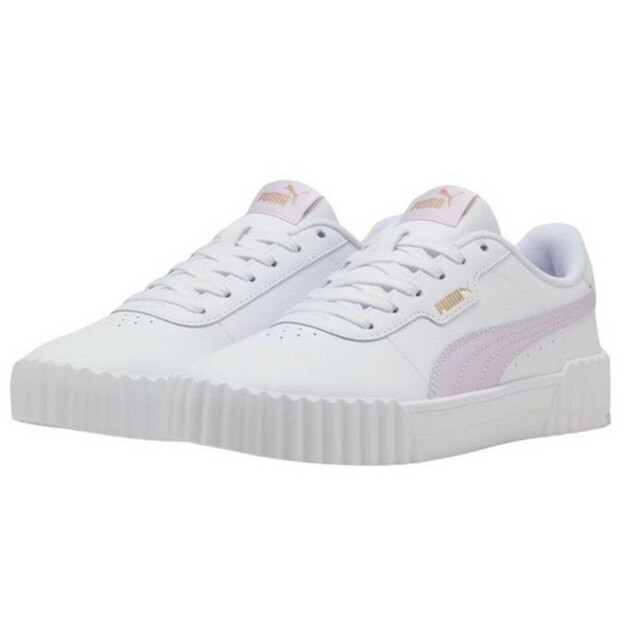 Puma Dames carina 3.0 leren trainers UTPP7009_whiteviolet large