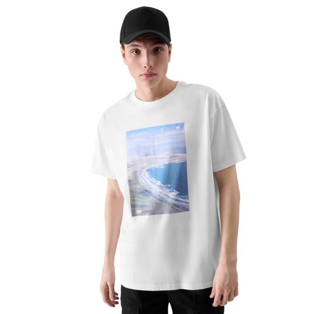 4F Heren t-shirt met opdruk UTPP5388_white large