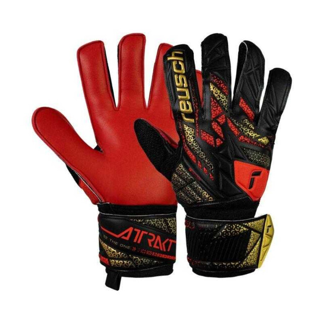 Reusch Unisex volwassen attrakt solid keepershandschoenen UTPP10732_blackred large