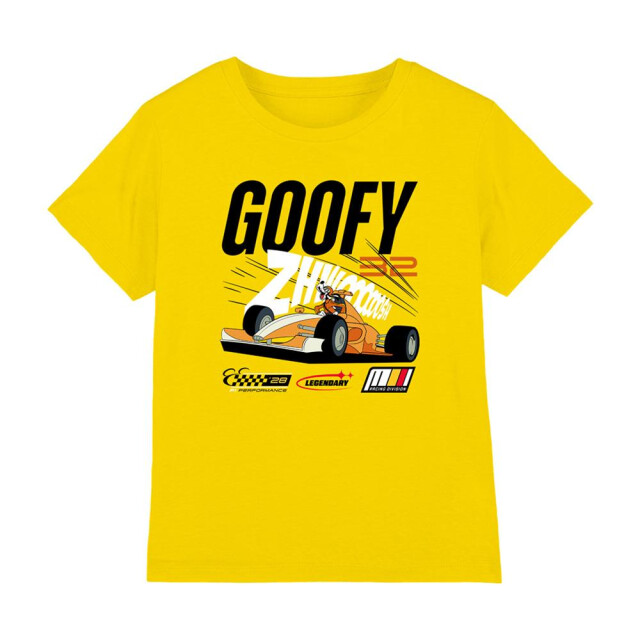 Disney Kinderen/kinderen goofy racing cars t-shirt UTTV30527_yellow large