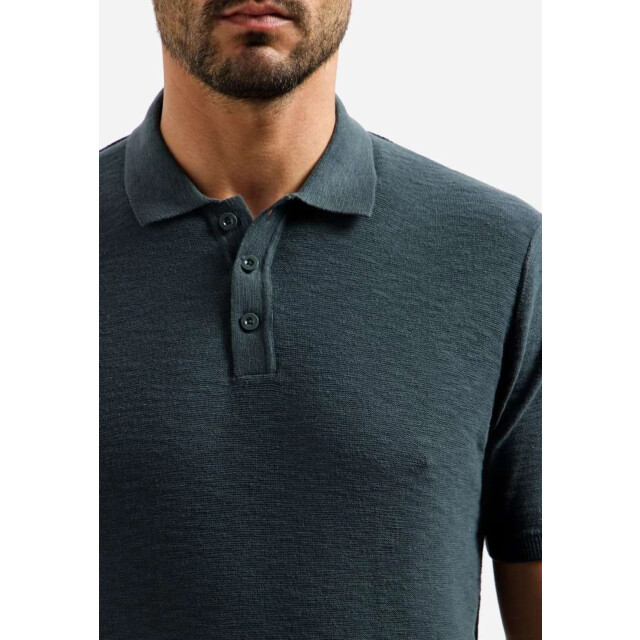 No Excess Pullover short sleeve polo slub dark steel 31240263SN-124 large
