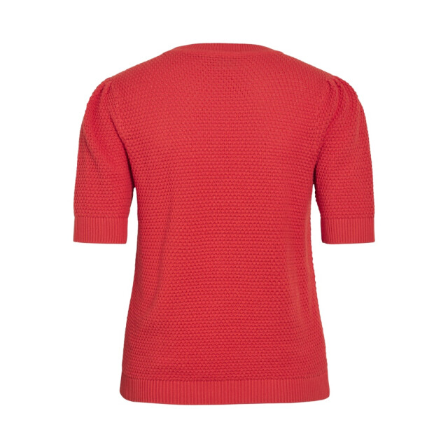 Vila vidalo o-neck s/s knit top noos 14084421 hibiscus 06613.640.0003 large