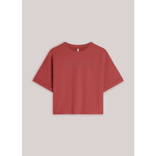 Summum top short sleeve sweat 3s5267-30775 559 brick red 06011.675.0003 large
