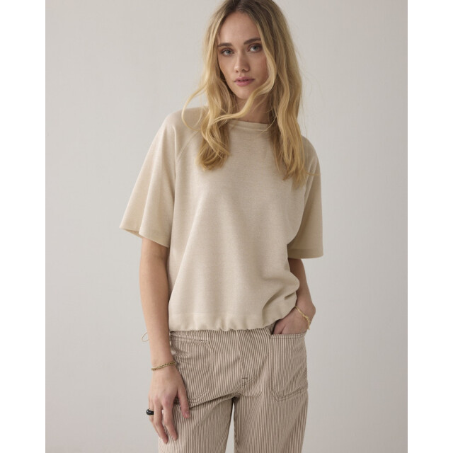 Summum top boxy tee sparkle 3s5275-30755 122 ivory 06010.170.0245 large