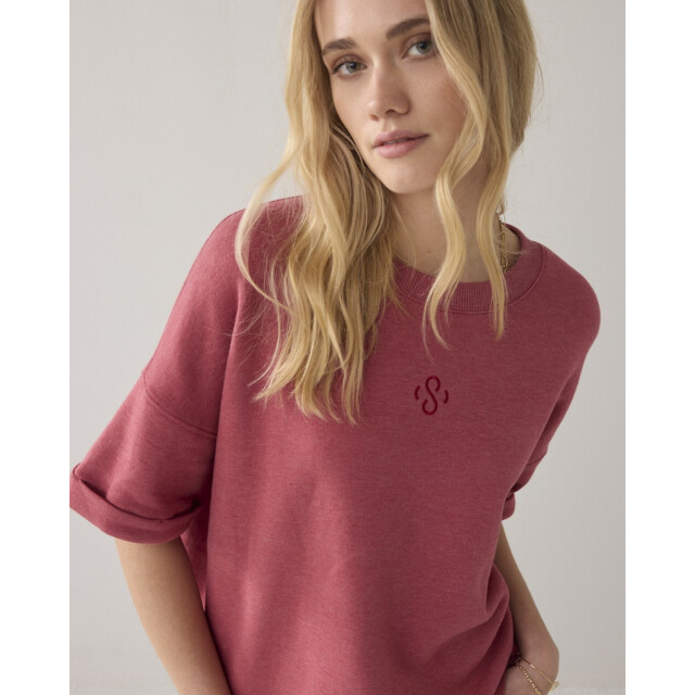 Summum top short sleeve sweat 3s5267-30775 559 brick red 06011.675.0003 large