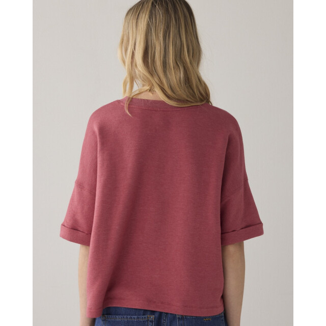 Summum top short sleeve sweat 3s5267-30775 559 brick red 06011.675.0003 large
