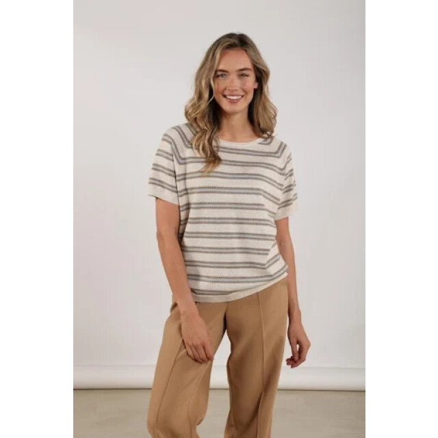 Nukus Nks03040 316 rachel pullover stripe sand/cloudy NKS03040 316 large