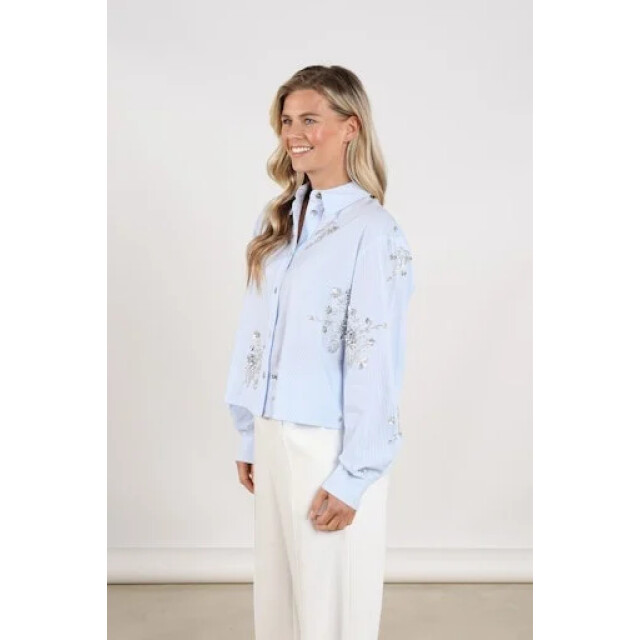 Nukus Nks02138 314 adora blouse stripe cloudy/offwhite NKS02138 314 large