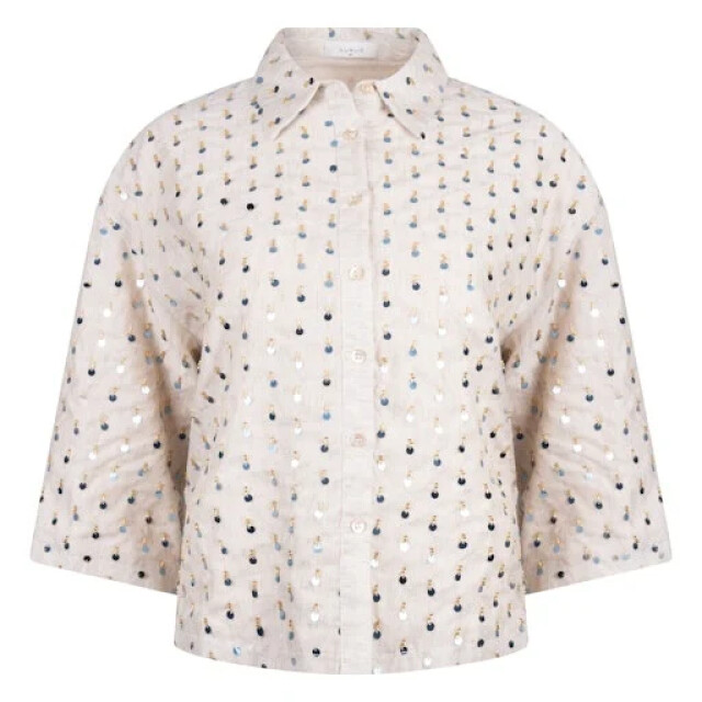 Nukus Nks02205 316 leena blouse paillet sand/cloudy NKS02205 316 large
