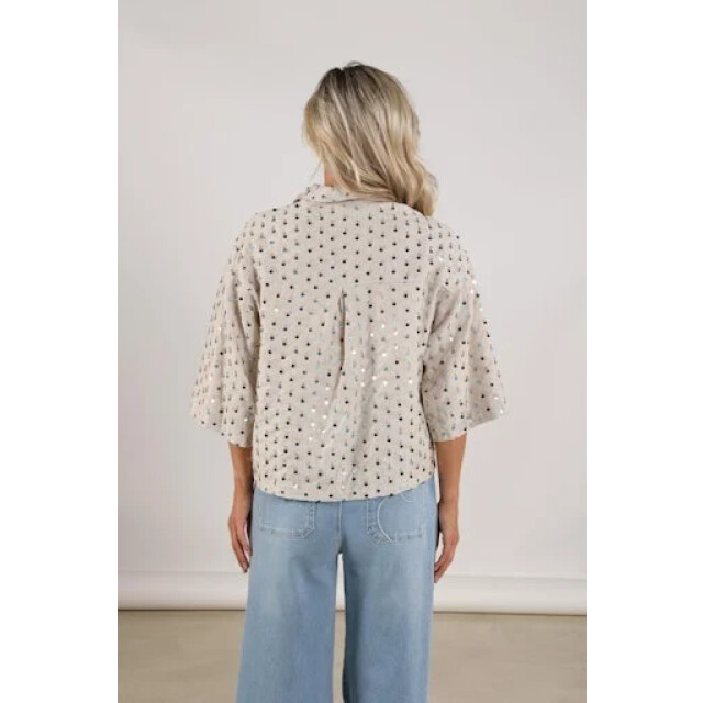 Nukus Nks02205 316 leena blouse paillet sand/cloudy NKS02205 316 large