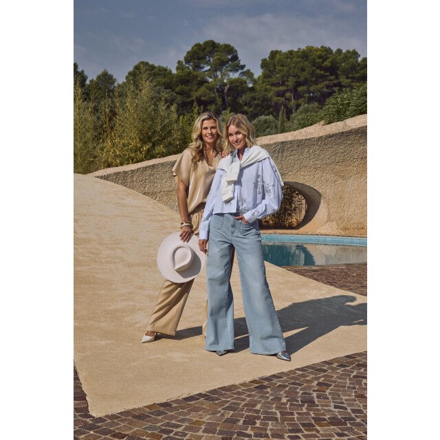 Nukus Nks02138 314 adora blouse stripe cloudy/offwhite NKS02138 314 large