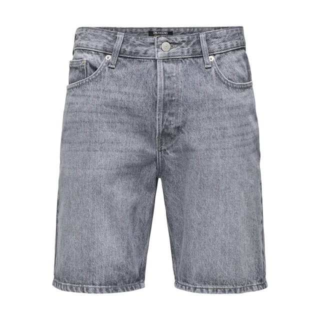 Only & Sons onsedge mg 2042 tai dnm shorts noos 22032042 medium grey denim 05414.940.0037 large