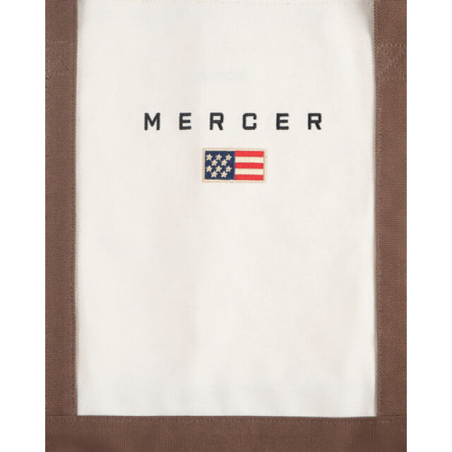 Mercer Amsterdam the mercer canvas bag meac261009 157 white/brown 06851.849.0006 large