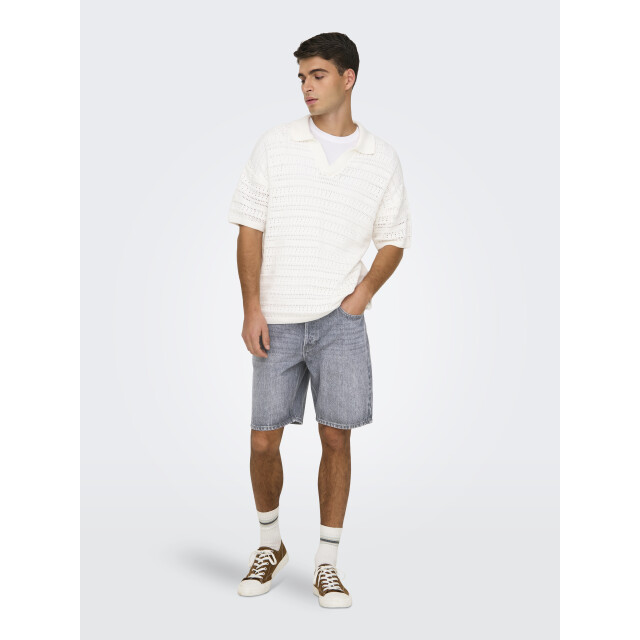 Only & Sons onsedge mg 2042 tai dnm shorts noos 22032042 medium grey denim 05414.940.0037 large