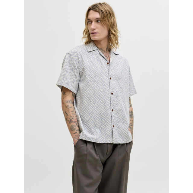 Jack & Jones jprbluwinson print dobby s/s shirt 12291956 ashley 05632.211.0010 large
