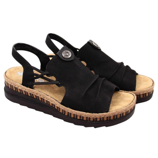 Rieker Dames synthetisch leren sandalen UTPP5815_black large