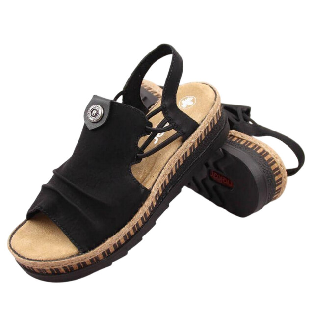 Rieker Dames synthetisch leren sandalen UTPP5815_black large