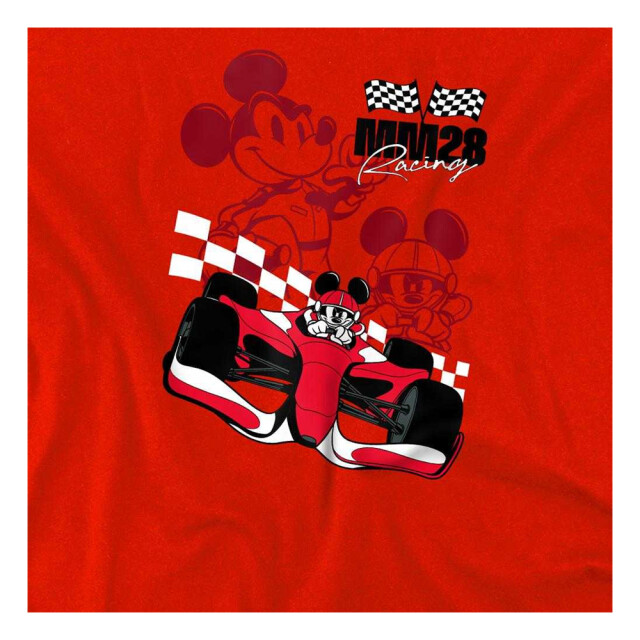 Disney Kinderen/kinderen mickey mouse racing cars t-shirt UTTV30485_red large