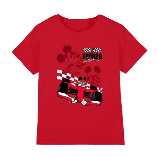 Disney Kinderen/kinderen mickey mouse racing cars t-shirt UTTV30485_red large