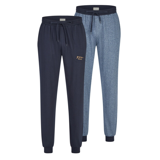 Phil & Co Heren lange pyjamabroeken 2-pack donker PH-6301-02 large